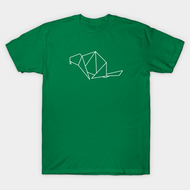 Origami Beaver T-Shirt by Wright Art